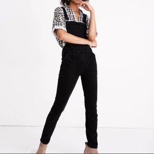 Madewell black denim overalls